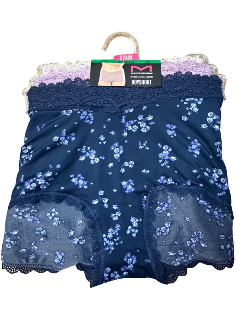 Maidenform Everyday Luxe Boyshort Underwear 3-Pack Size L / 7 NWT